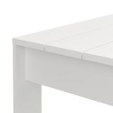 Tavolino da Salotto Bianco Piano Effetto Doghe Forma Rettangolare 120x67x43h cm, Colore Ripiano Bianco - Bertona