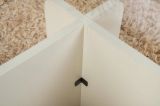Tavolino da Salotto Bianco Portariviste Forma Rettangolare 105x65x30h cm, Materiale Piano in Vetro - Kallias