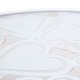 Tavolino da Salotto Bianco Trasparente set da 2 Forma Rotondo 43x43x60h cm, Colore Ripiano Trasparente - Chamba
