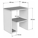 Tavolino da Salotto Bianco un Vano Forma Rettangolare 45x30x52h cm, Materiale Piano in Legno Nobilitato - Vocca