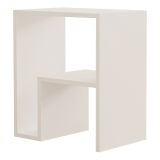 Tavolino da Salotto Bianco un Vano Forma Rettangolare 45x30x52h cm, Materiale Piano in Legno Nobilitato - Vocca