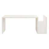 Tavolino da Salotto Bianco un Vano Forma Rettangolare 87x50x32h cm, Materiale Piano in Legno Nobilitato - Rometta