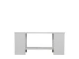 Tavolino da Salotto Bianco un Vano Forma Rettangolare 90.5x50.5x41.5h cm, Materiale Piano in Legno Nobilitato - Piraino