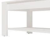 Tavolino da Salotto Bianco un Vano Forma Rettangolare 90x49.5x45.5h cm, Materiale Piano in Legno Nobilitato - Signa