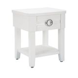 Tavolino da salotto Binago, Tavolo basso da caffè, Portariviste per divano, Ripiano da soggiorno, 45x40 h54 cm, Bianco