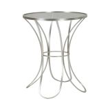 Tavolino da salotto Bistrica, Tavolo basso da caffè, Portariviste per divano, Ripiano da soggiorno, 56x56 h68 cm, Argento