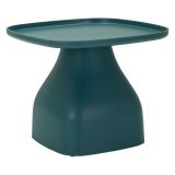 Tavolino da Salotto blu Adatto per Indoor-outdoor Angoli Arrotondati Forma Quadrato 48x48x38h cm, Colore Ripiano blu - Midelt