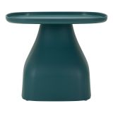Tavolino da Salotto blu Adatto per Indoor-outdoor Angoli Arrotondati Forma Quadrato 48x48x38h cm, Colore Ripiano blu - Midelt