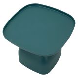 Tavolino da Salotto blu Adatto per Indoor-outdoor Angoli Arrotondati Forma Quadrato 48x48x38h cm, Colore Ripiano blu - Midelt