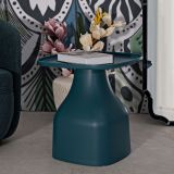 Tavolino da Salotto blu Adatto per Indoor-outdoor Forma Quadrato 48x48x50h cm, Colore Ripiano blu - Batoti