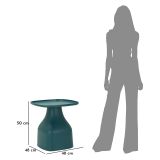Tavolino da Salotto blu Adatto per Indoor-outdoor Forma Quadrato 48x48x50h cm, Colore Ripiano blu - Batoti