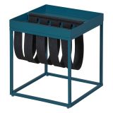 Tavolino da Salotto blu Forma Quadrata Materiale Piano in Metallo 35x40x35h cm, Colore Ripiano blu - Limana