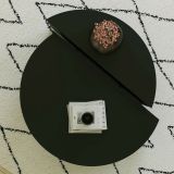 Tavolino da salotto Canopus, Tavolo basso da soggiorno, Ripiano da caffè, Tavolino per divano, 90x90h35 cm, Nero