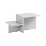 Tavolino da salotto Cantello, Tavolo basso da caffè, Portariviste per divano, Ripiano da soggiorno, 80x40 h40 cm, Grigio