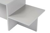 Tavolino da salotto Cantello, Tavolo basso da caffè, Portariviste per divano, Ripiano da soggiorno, 80x40 h40 cm, Grigio