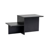 Tavolino da salotto Cantello, Tavolo basso da caffè, Portariviste per divano, Ripiano da soggiorno, 80x40 h40 cm, Nero