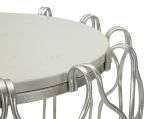 Tavolino da salotto circolare argento 47x47x61h cm - Castelli