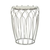 Tavolino da salotto circolare argento 47x47x61h cm - Castelli