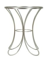 Tavolino da salotto circolare argento 56x56x68h cm - Molina