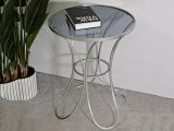 Tavolino da salotto circolare argento 56x56x68h cm - Molina