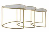 Tavolino da salotto circolare oro 60x60x50h cm - Adrian
