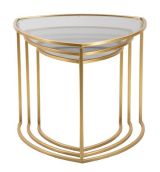 Tavolino da salotto circolare oro 60x60x50h cm - Adrian