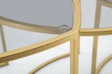 Tavolino da salotto circolare oro 60x60x50h cm - Adrian