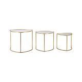 Tavolino da salotto circolare oro 60x60x50h cm - Adrian