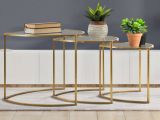 Tavolino da salotto circolare oro 60x60x50h cm - Adrian