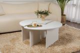 Tavolino da salotto Codroipo, Tavolo basso da caffè, Portariviste per divano, Ripiano da soggiorno, 90x90 h41 cm, Bianco