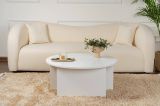 Tavolino da salotto Codroipo, Tavolo basso da caffè, Portariviste per divano, Ripiano da soggiorno, 90x90 h41 cm, Bianco