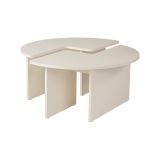 Tavolino da salotto Codroipo, Tavolo basso da caffè, Portariviste per divano, Ripiano da soggiorno, 90x90 h41 cm, Bianco larice
