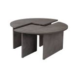 Tavolino da salotto Codroipo, Tavolo basso da caffè, Portariviste per divano, Ripiano da soggiorno, 90x90 h41 cm, Grigio
