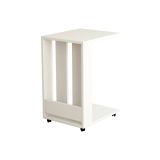 Tavolino da salotto Cressida, Tavolo basso da caffè, Portariviste per divano, Ripiano da soggiorno, 37x45 h60 cm, Bianco