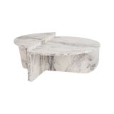 Tavolino da salotto Feglino, Tavolo basso da caffè, Portariviste per divano, Ripiano da soggiorno, 90x60 h35 cm, Marmo