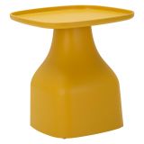 Tavolino da Salotto Giallo Adatto per Indoor-outdoor Angoli Arrotondati Forma Rettangolare 48x48x50h cm, Colore Ripiano Giallo - Midelt