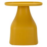 Tavolino da Salotto Giallo Adatto per Indoor-outdoor Angoli Arrotondati Forma Rettangolare 48x48x50h cm, Colore Ripiano Giallo - Midelt