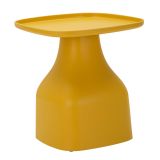 Tavolino da Salotto Giallo Adatto per Indoor-outdoor Angoli Arrotondati Forma Rettangolare 48x48x50h cm, Colore Ripiano Giallo - Midelt