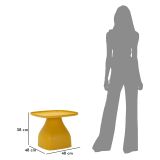 Tavolino da Salotto Giallo Adatto per Indoor-outdoor Forma Quadrato 48x48x38h cm, Colore Ripiano Giallo - Matata