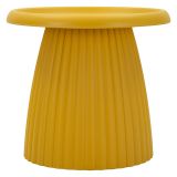 Tavolino da Salotto Giallo Senape Adatto per Indoor-outdoor Forma Rotondo 52x45x52h cm, Colore Ripiano Giallo - Dasifa