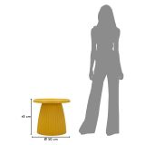 Tavolino da Salotto Giallo Senape Adatto per Indoor-outdoor Forma Rotondo 52x45x52h cm, Colore Ripiano Giallo - Dasifa