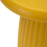 Tavolino da Salotto Giallo Senape Adatto per Indoor-outdoor Forma Rotondo 52x45x52h cm, Colore Ripiano Giallo - Dasifa