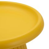 Tavolino da Salotto Giallo Senape Adatto per Indoor-outdoor Forma Rotondo 52x45x52h cm, Colore Ripiano Giallo - Dasifa