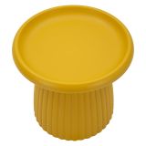 Tavolino da Salotto Giallo Senape Adatto per Indoor-outdoor Forma Rotondo 52x45x52h cm, Colore Ripiano Giallo - Dasifa