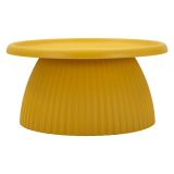 Tavolino da Salotto Giallo Senape Adatto per Indoor-outdoor Forma Rotondo 71x35x71h cm, Colore Ripiano Giallo - Kampot