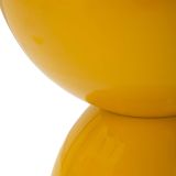 Tavolino da Salotto Giallo Senape Forma Rotondo Colore Ripiano Giallo 33x50x33h cm, Sfumatura Colore Struttura Senape - Gorkha