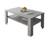 Tavolino da Salotto Grigio Cemento un Vano Forma Rettangolare 110x65x47h cm, Sfumatura Colore Ripiano Cemento - Rora