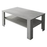 Tavolino da Salotto Grigio Cemento un Vano Forma Rettangolare 110x65x47h cm, Sfumatura Colore Ripiano Cemento - Rora
