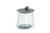 Tavolino da Salotto Grigio Forma Circolare Materiale Piano in Metallo 50x50x50h cm, Colore Ripiano Grigio - Cavalese