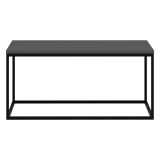 Tavolino da Salotto Grigio Nero un Vano Forma Rettangolare 90x90x42h cm, Colore Struttura Nero - Arcella